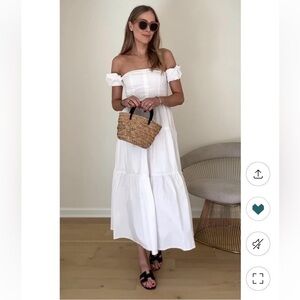 Staud Elio Dress size 4 white NWT